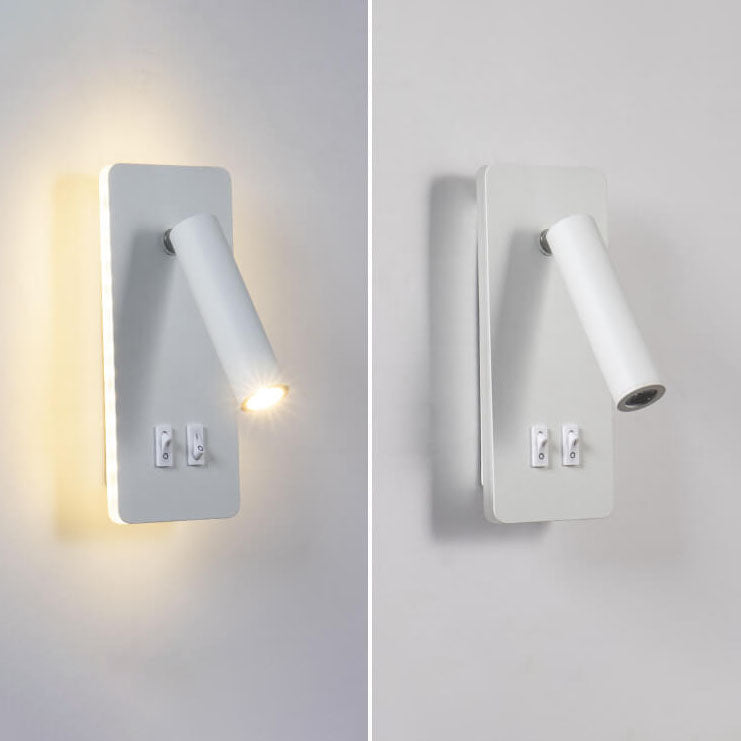 Nordic Minimalistische Vierkante Spotlight Rotatable LED Lees Wandlamp
