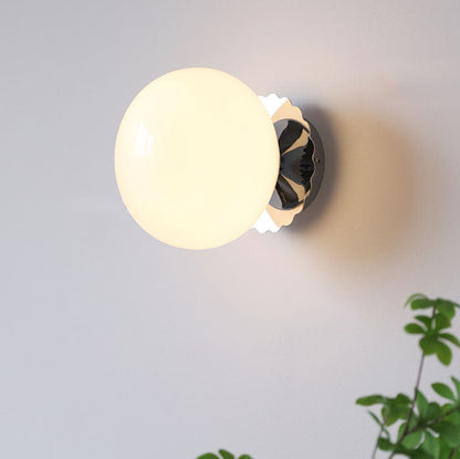 Moderne Vintage Minimalistische IJzer Glas Ronde Kop 1-Licht Wandlamp