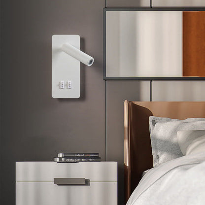 Nordic Minimalistische Vierkante Spotlight Rotatable LED Lees Wandlamp
