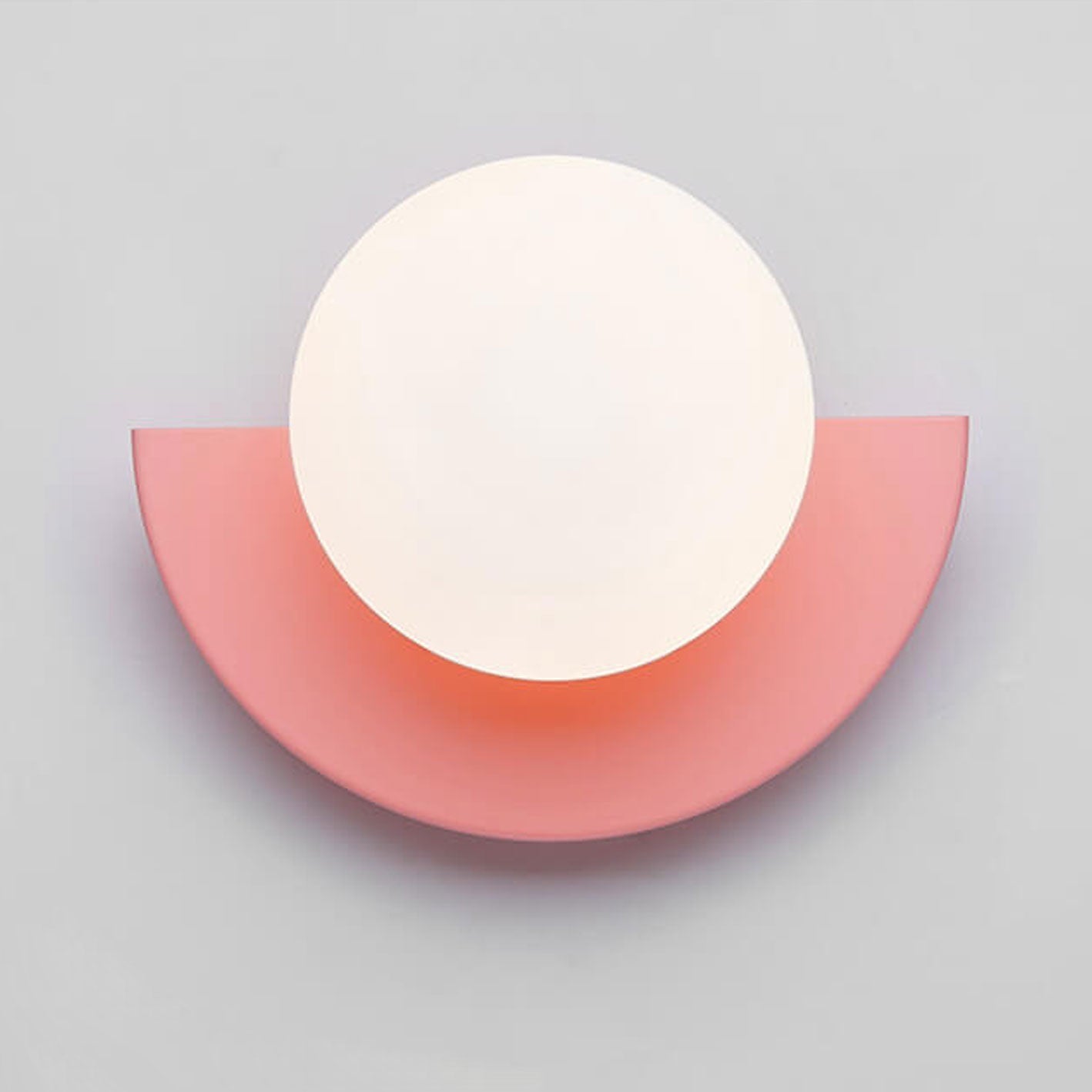 Moderne Minimalistische Glazen Sferische Kleurrijke Halve Cirkel Ontwerp 1-Lichts Wandlamp