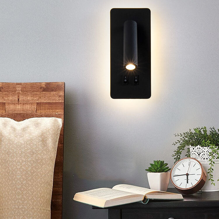 Nordic Minimalistische Vierkante Spotlight Rotatable LED Lees Wandlamp