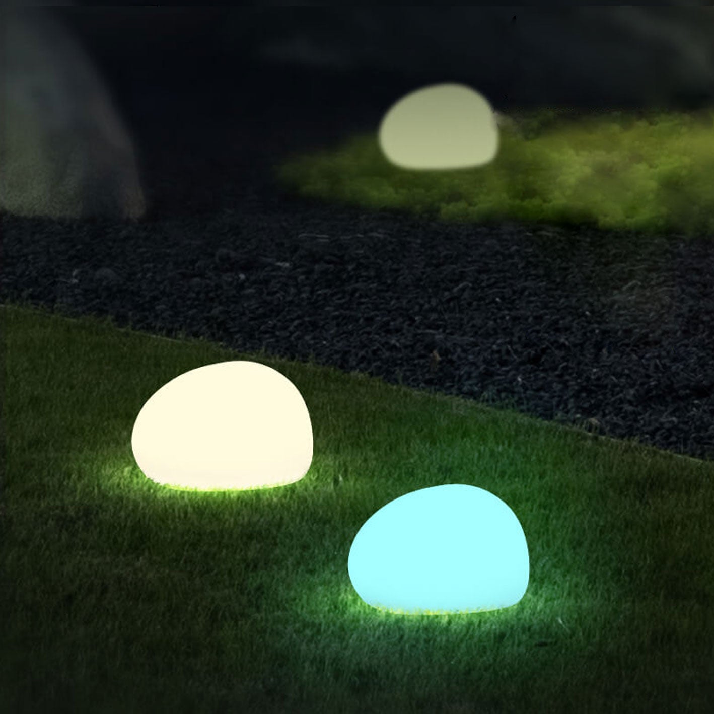 Zonne-energie Waterdichte PE Sferische LED Buiten Decoratieve Tuinlamp