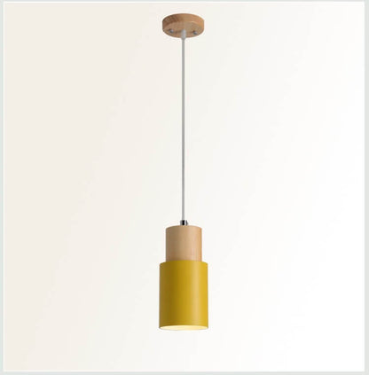 Noordse Macaron Cilinder Aluminium 1-Licht Enkel LED Hanglamp