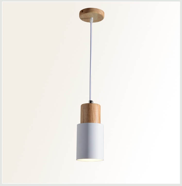 Noordse Macaron Cilinder Aluminium 1-Licht Enkel LED Hanglamp