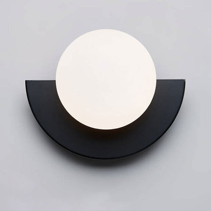 Moderne Minimalistische Glazen Sferische Kleurrijke Halve Cirkel Ontwerp 1-Lichts Wandlamp