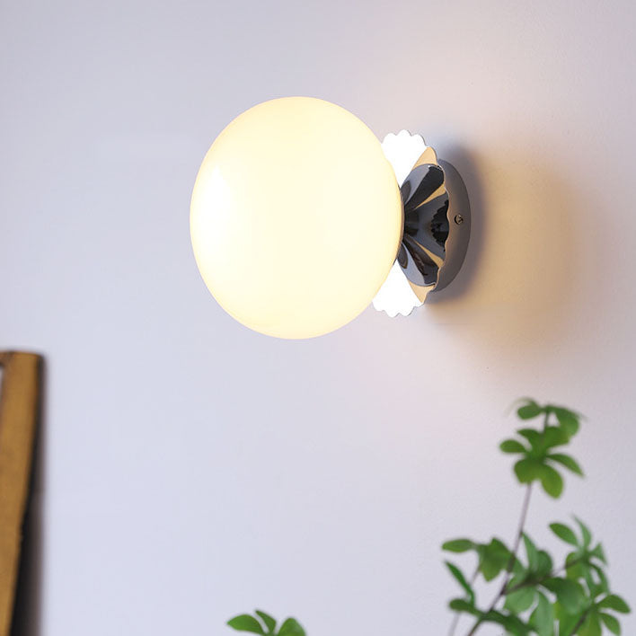 Moderne Vintage Minimalistische IJzer Glas Ronde Kop 1-Licht Wandlamp