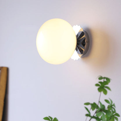 Moderne Vintage Minimalistische IJzer Glas Ronde Kop 1-Licht Wandlamp