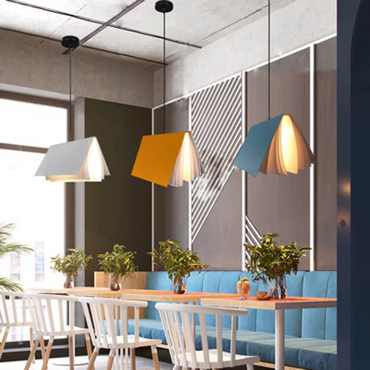 Vliegend Boek 1-Licht Metaal PVC Boek Schaduw Hanglamp