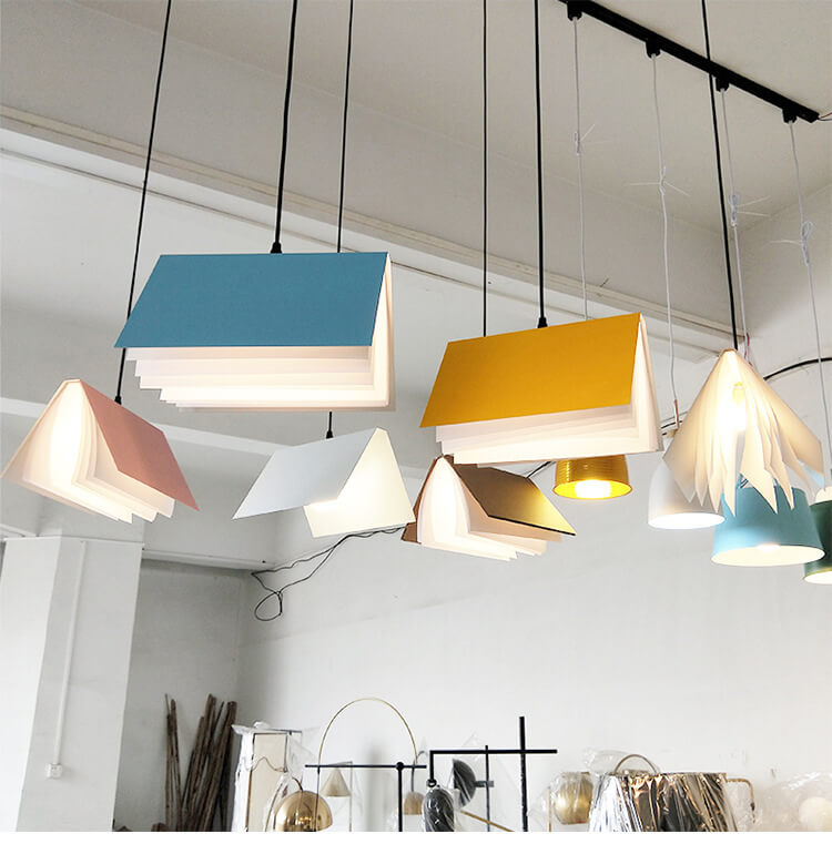 Vliegend Boek 1-Licht Metaal PVC Boek Schaduw Hanglamp