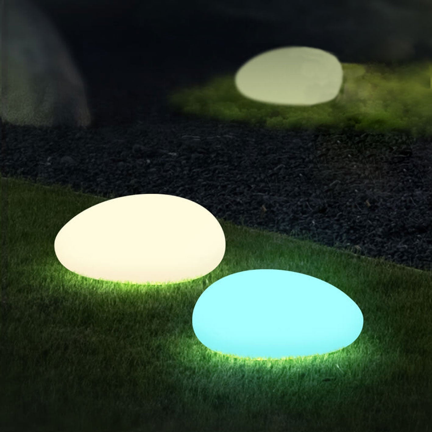 Zonne-energie Waterdichte PE Sferische LED Buiten Decoratieve Tuinlamp