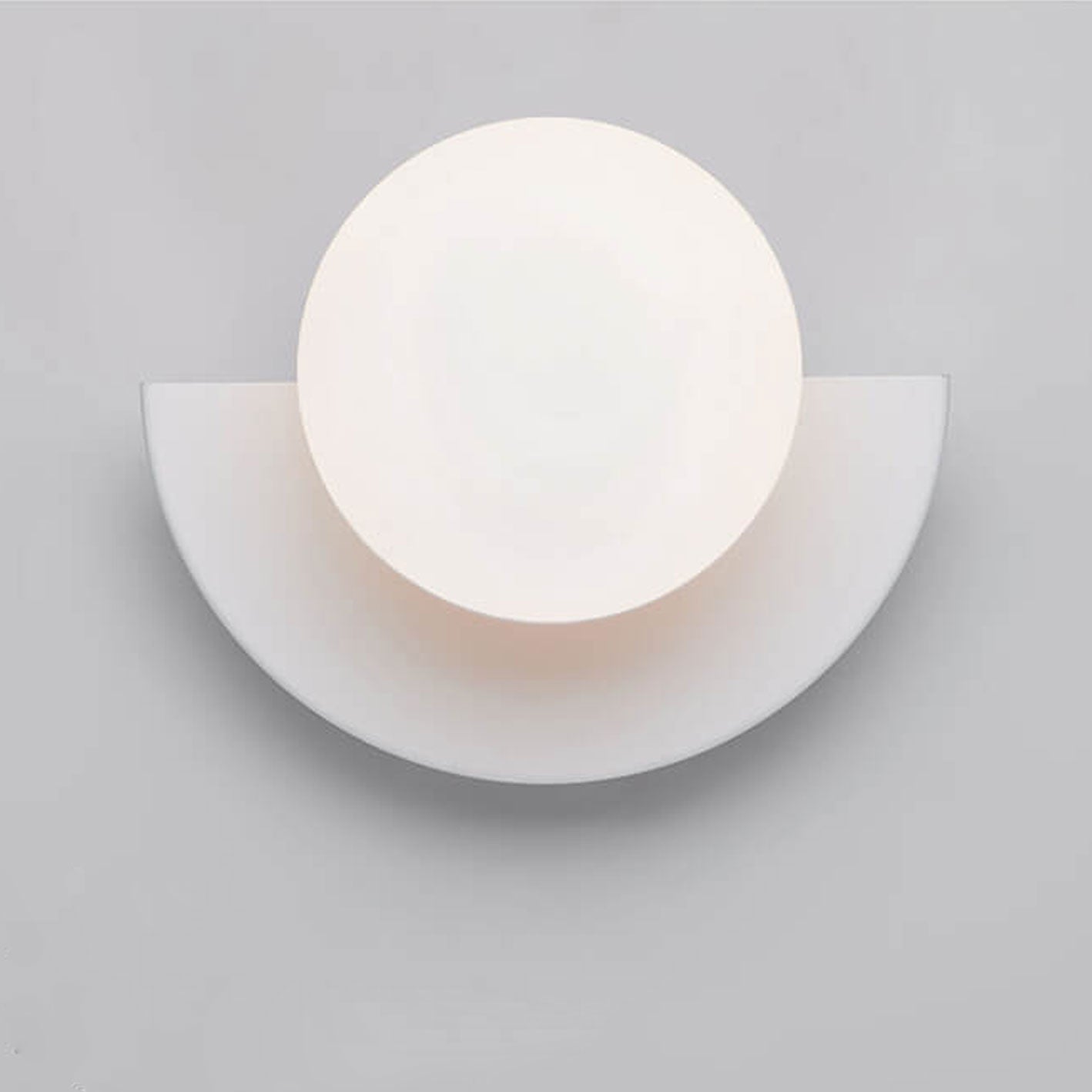 Moderne Minimalistische Glazen Sferische Kleurrijke Halve Cirkel Ontwerp 1-Lichts Wandlamp