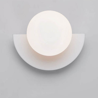 Moderne Minimalistische Glazen Sferische Kleurrijke Halve Cirkel Ontwerp 1-Lichts Wandlamp