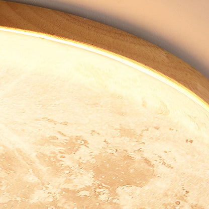 Nordic Minimalistische Maan Ronde PVC LED Plafondlamp