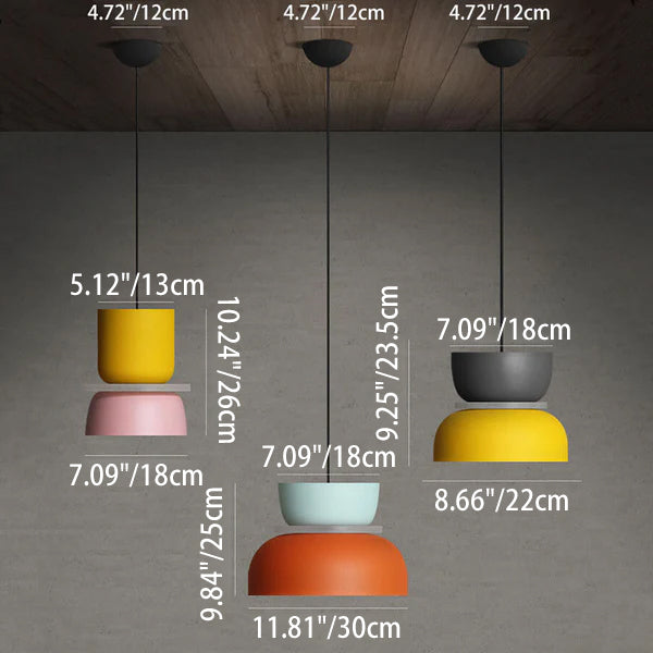 Nordic Kleurrijke Macaron 1-Lichts LED Hanglamp