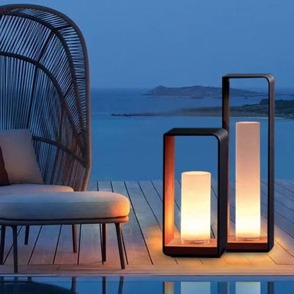 Moderne Minimalistische Vierkante Lijst RVS Acryl LED Waterdichte Tuinverlichting Voor Buiten Patio
