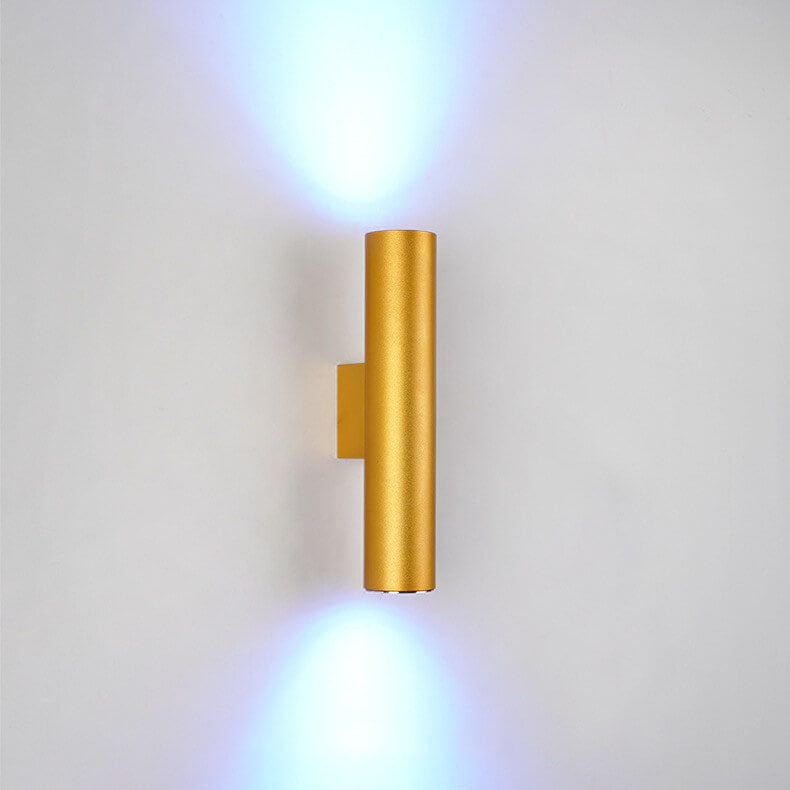 Eenvoudige Aluminium Cilindrische Wandlamp met 2 Lichten