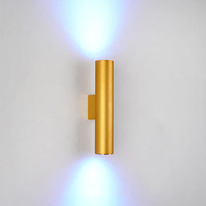 Eenvoudige Aluminium Cilindrische Wandlamp met 2 Lichten