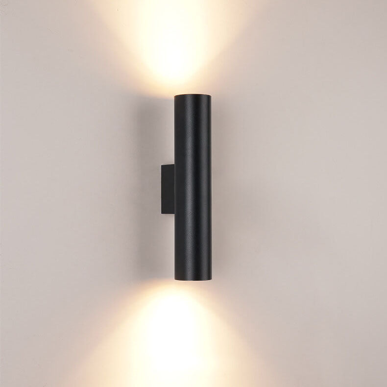 Eenvoudige Aluminium Cilindrische Wandlamp met 2 Lichten