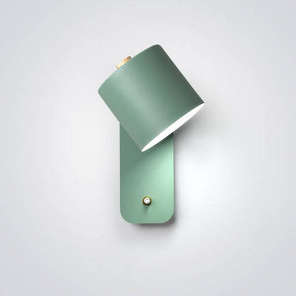 Nordic Macaron Cilinder Vorm Rotatable 1-Licht Wandlampen
