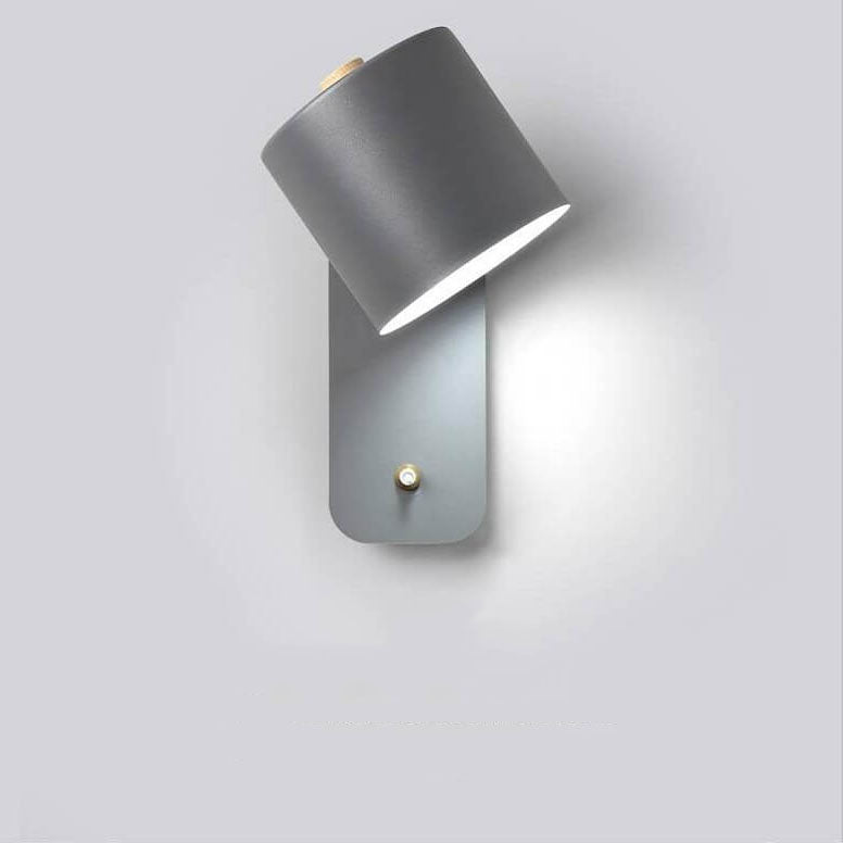 Nordic Macaron Cilinder Vorm Rotatable 1-Licht Wandlampen