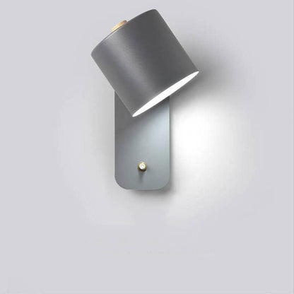 Nordic Macaron Cilinder Vorm Rotatable 1-Licht Wandlampen