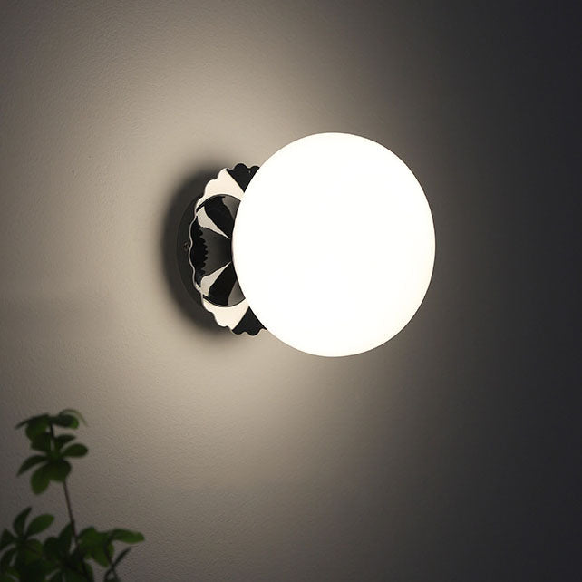 Moderne Vintage Minimalistische IJzer Glas Ronde Kop 1-Licht Wandlamp
