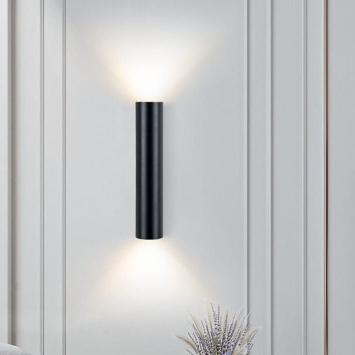 Eenvoudige Aluminium Cilindrische Wandlamp met 2 Lichten