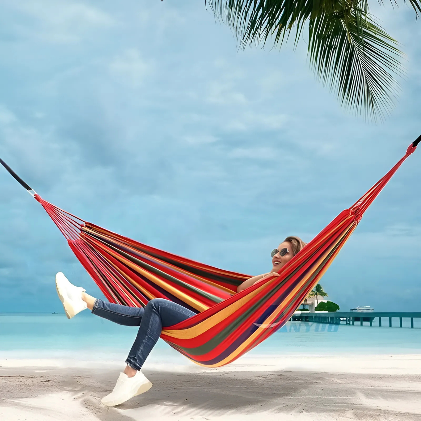 RelaxoLounge Hangmat | Robuust Canvas | Anti-Kanteldesign | Draagkracht 200 kg