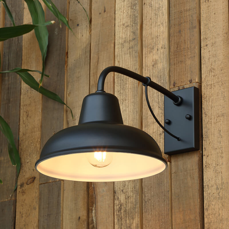 Vintage IJzeren Schuur Waterdichte Buiten 1-Licht Wandlamp
