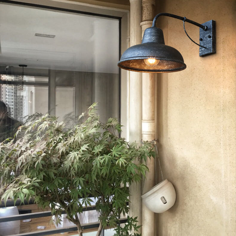 Vintage IJzeren Schuur Waterdichte Buiten 1-Licht Wandlamp