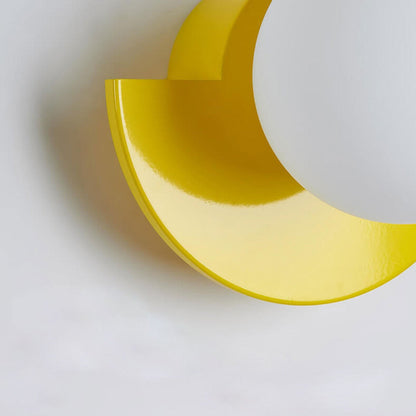 Moderne Minimalistische Glazen Sferische Kleurrijke Halve Cirkel Ontwerp 1-Lichts Wandlamp