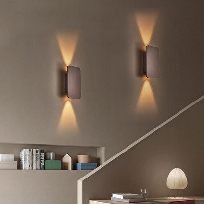 Noordse Minimalistische Aluminium Rechthoekige Platte Paneel 2-Lichts LED Wandlamp