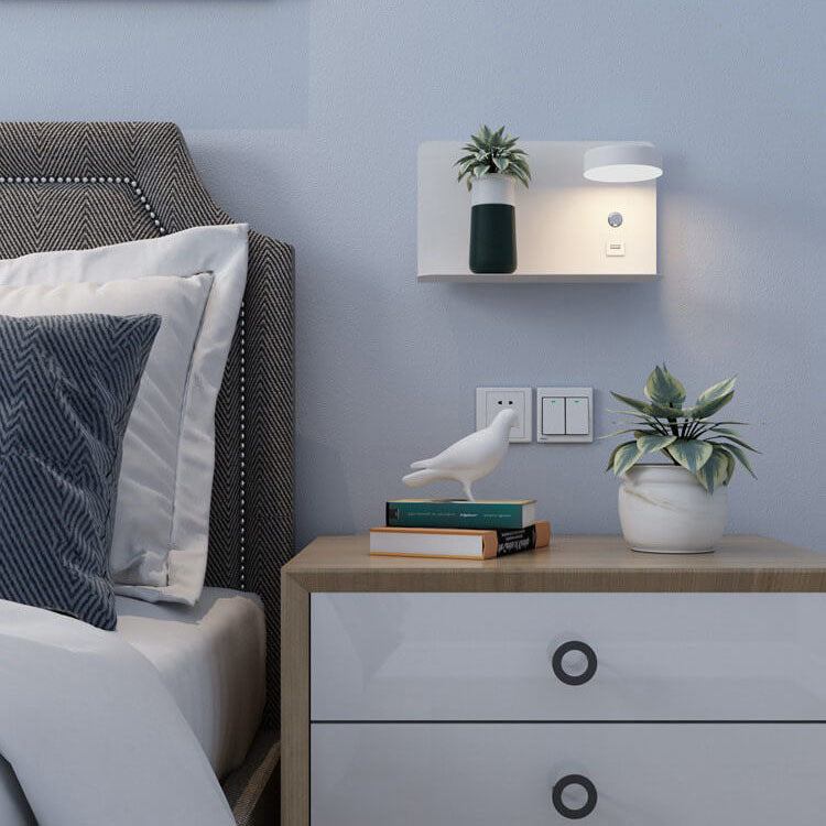 Moderne IJzeren Vierkante LED USB Oplaadbare Wandlamp