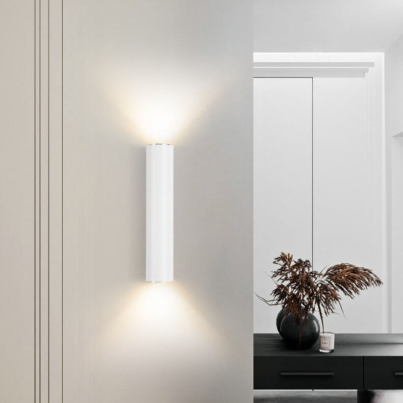 Eenvoudige Aluminium Cilindrische Wandlamp met 2 Lichten