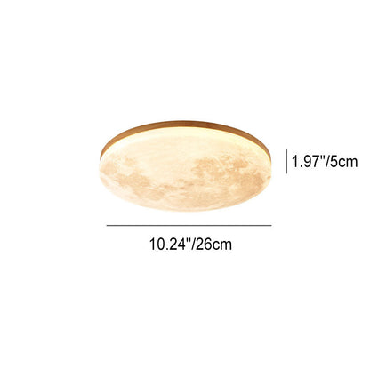 Nordic Minimalistische Maan Ronde PVC LED Plafondlamp