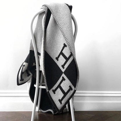 Elegante Wol-Kashmir Deken voor Luxe Thuis