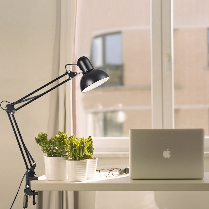 Moderne Minimalistische Uittrekbare Lange Arm Clip Lamp ABS 1-Licht Tafel Lamp Voor Slaapkamer