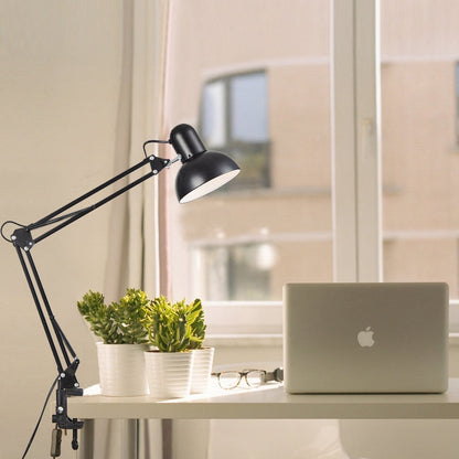 Moderne Minimalistische Uittrekbare Lange Arm Clip Lamp ABS 1-Licht Tafel Lamp Voor Slaapkamer