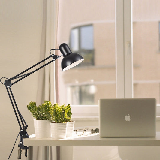 Moderne Minimalistische Uittrekbare Lange Arm Clip Lamp ABS 1-Licht Tafel Lamp Voor Slaapkamer