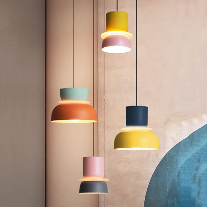 Nordic Kleurrijke Macaron 1-Licht LED Hanglamp