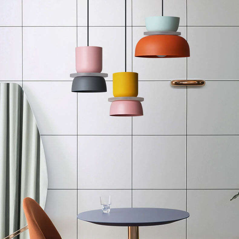 Nordic Kleurrijke Macaron 1-Lichts LED Hanglamp