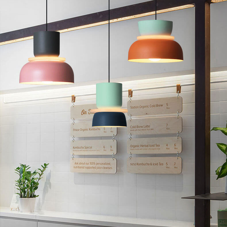 Nordic Kleurrijke Macaron 1-Licht LED Hanglamp