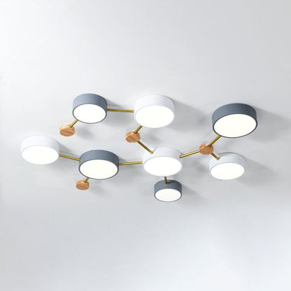 Scandinavisch Minimalistische Massief Houten IJzeren LED Plafondverlichting
