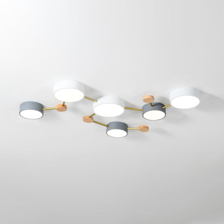 Scandinavisch Minimalistische Massief Houten IJzeren LED Plafondverlichting