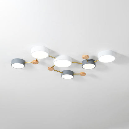 Scandinavisch Minimalistische Massief Houten IJzeren LED Plafondverlichting