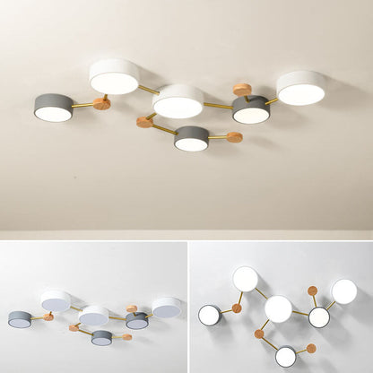 Scandinavisch Minimalistische Massief Houten IJzeren LED Plafondverlichting