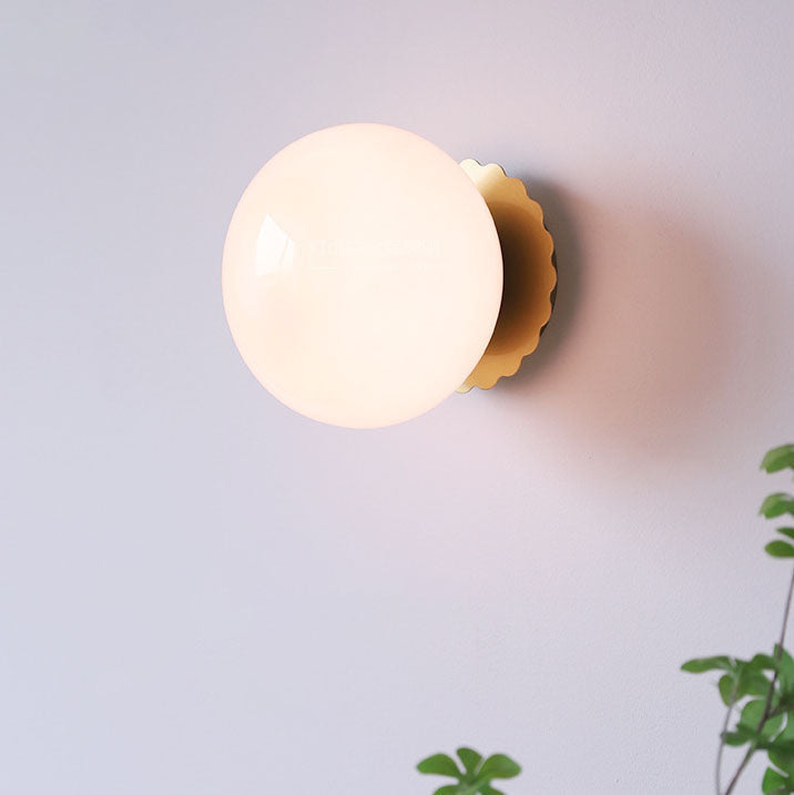 Moderne Vintage Minimalistische IJzer Glas Ronde Kop 1-Licht Wandlamp