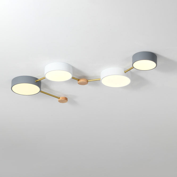 Scandinavisch Minimalistische Massief Houten IJzeren LED Plafondverlichting