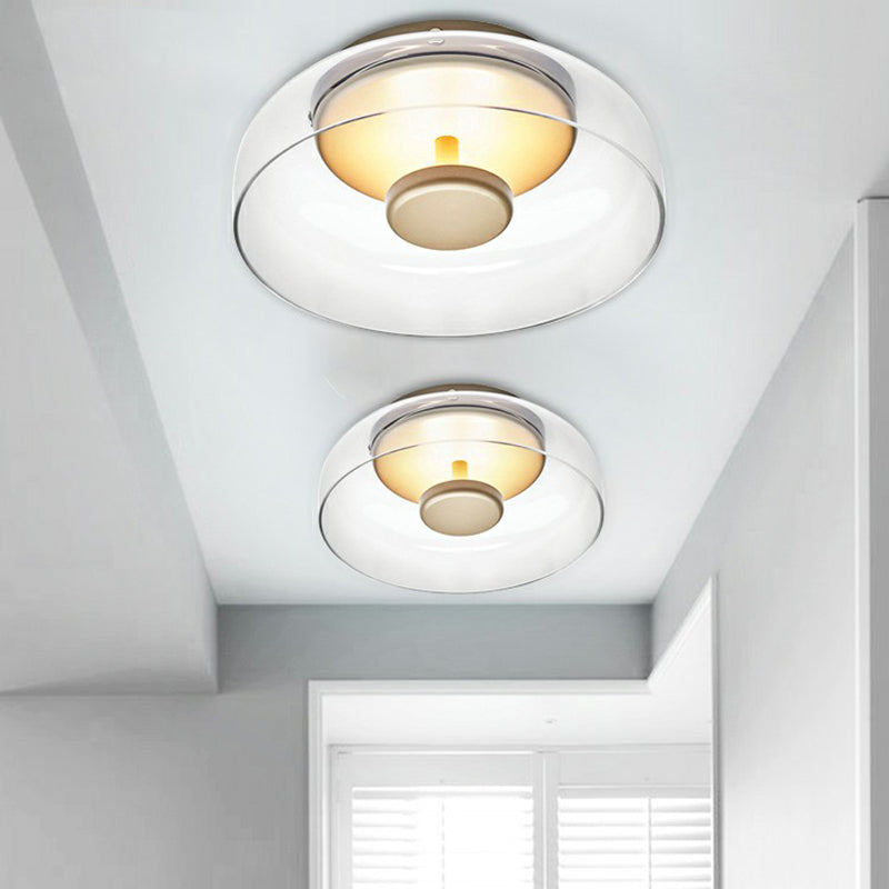 Bowl LED Plafondlamp Moderne Glas Ingangs Plafondlamp