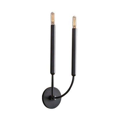 1/2 Lampen Tube Wandlamp Traditionele Metalen Wandlamp in Zwart/Brass voor de Eetkamer